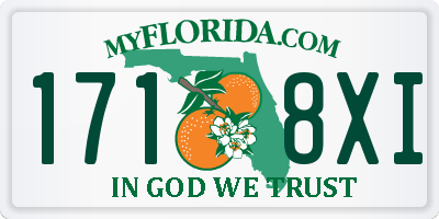 FL license plate 1718XI