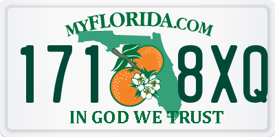 FL license plate 1718XQ