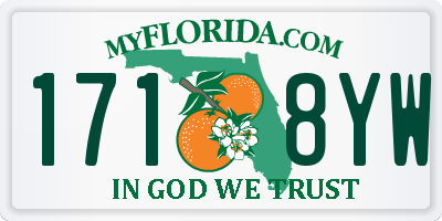 FL license plate 1718YW