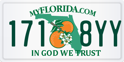 FL license plate 1718YY