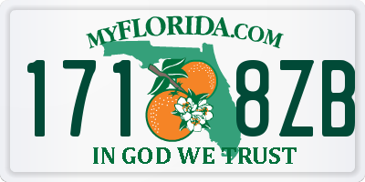 FL license plate 1718ZB