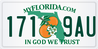 FL license plate 1719AU