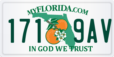 FL license plate 1719AV