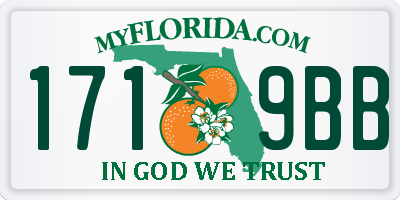 FL license plate 1719BB