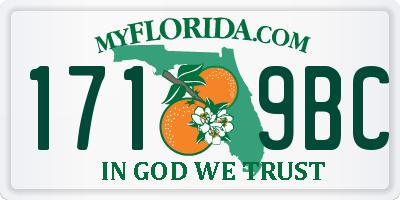 FL license plate 1719BC
