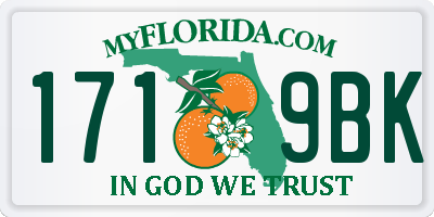 FL license plate 1719BK