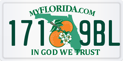FL license plate 1719BL