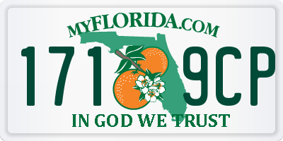 FL license plate 1719CP