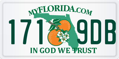 FL license plate 1719DB