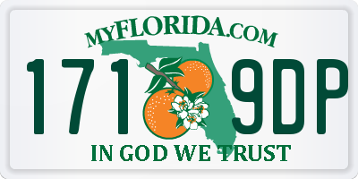 FL license plate 1719DP