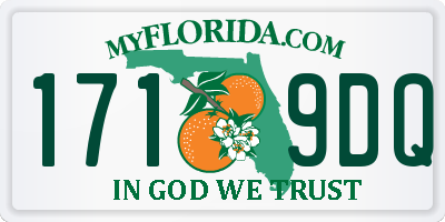FL license plate 1719DQ