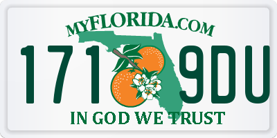 FL license plate 1719DU