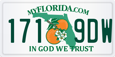 FL license plate 1719DW