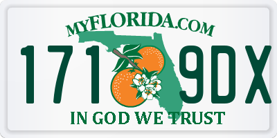 FL license plate 1719DX