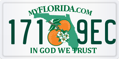 FL license plate 1719EC