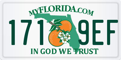 FL license plate 1719EF