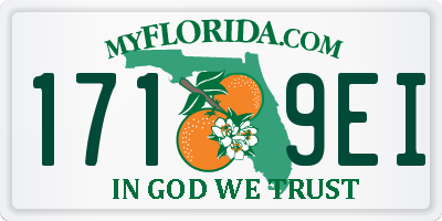 FL license plate 1719EI