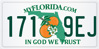 FL license plate 1719EJ