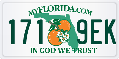 FL license plate 1719EK