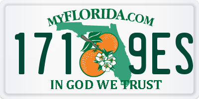 FL license plate 1719ES
