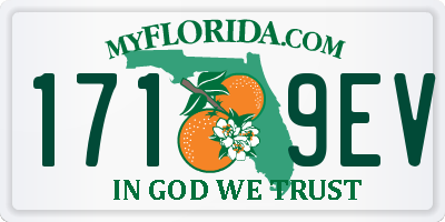 FL license plate 1719EV