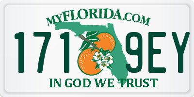 FL license plate 1719EY