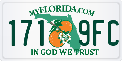 FL license plate 1719FC