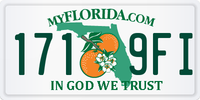 FL license plate 1719FI