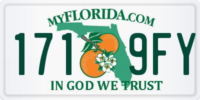 FL license plate 1719FY