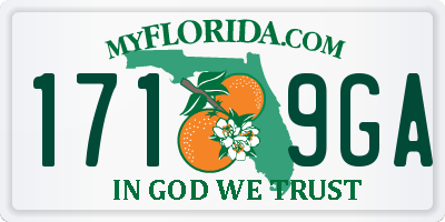 FL license plate 1719GA