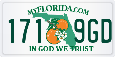 FL license plate 1719GD