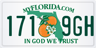 FL license plate 1719GH