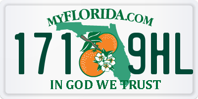 FL license plate 1719HL