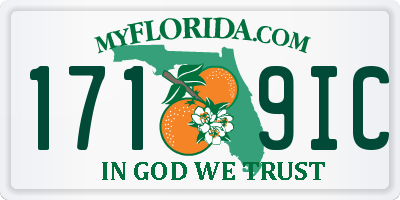 FL license plate 1719IC