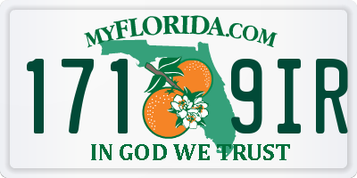 FL license plate 1719IR