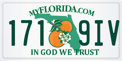 FL license plate 1719IV