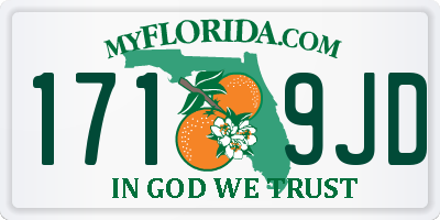 FL license plate 1719JD