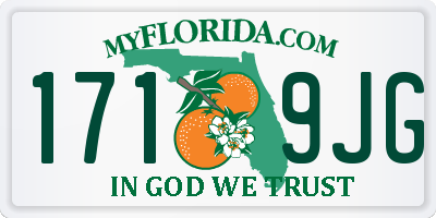 FL license plate 1719JG