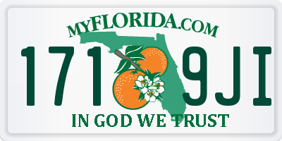 FL license plate 1719JI