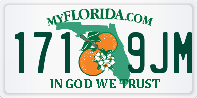 FL license plate 1719JM