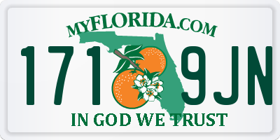 FL license plate 1719JN