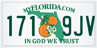 FL license plate 1719JV