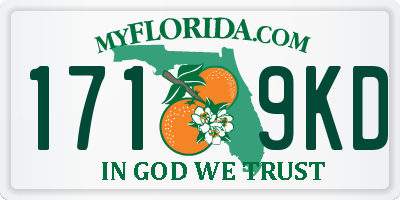 FL license plate 1719KD