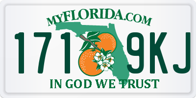 FL license plate 1719KJ