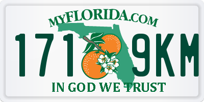 FL license plate 1719KM
