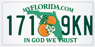 FL license plate 1719KN