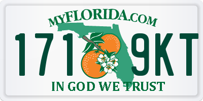 FL license plate 1719KT