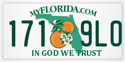 FL license plate 1719LO