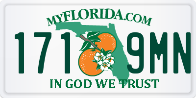 FL license plate 1719MN
