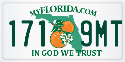 FL license plate 1719MT